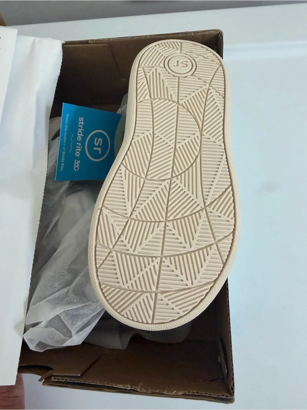 Stride Rite Toddler Gray High-Top Boot with White Sole
